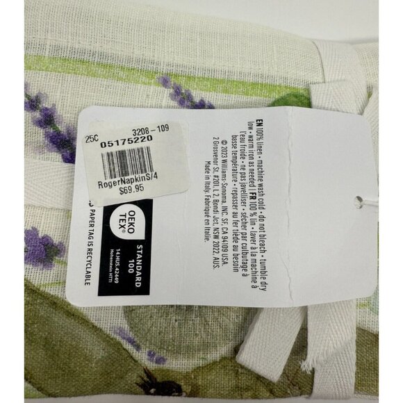 Williams Sonoma Roger Printed Napkins Set of 4 Exclusive Current Style Easter - Picture 4 of 5